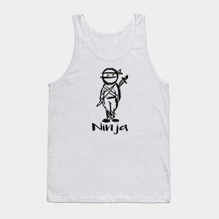 Ninja warrior illustrated Tank Top